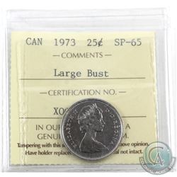 25-cent 1973 Large Bust ICCS Certified SP-65