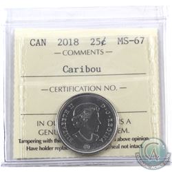 25-cent 2018 Caribou ICCS Certified MS-67