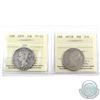 Image 1 : 50-cent 1870 LCW ICCS VG-10 & 1871H ICCS G-6. 2pcs