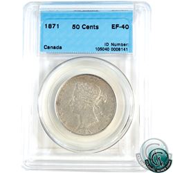 50-cent 1871 CCCS Certified EF-40.