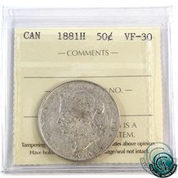 50-cent 1881H ICCS Certified VF-30