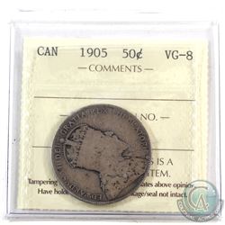 50-cent 1905 ICCS Certified VG-8 *Key Date*
