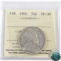 50-cent 1906 ICCS Certified VF-30.