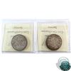 Image 2 : 50-cent 1912 F-15 & 1914 F-12 ICCS Certified. A nice pair of even, medium tone coins. 2pcs.