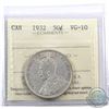 Image 1 : 50-cent 1932 ICCS Certified VG-10.
