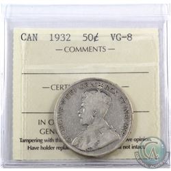 50-cent 1932 ICCS Certified VG-8