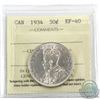 Image 1 : 50-cent 1934 ICCS Certified EF-40. Bright coin with hints of mint lustre throughout the margins.