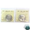 Image 1 : 50-cent 1940 & 1941 ICCS Certified MS-63. 2pcs