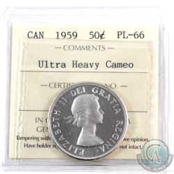 50-cent 1959 ICCS Certified PL-66 Ultra Heavy Cameo!