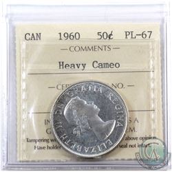 50-cent 1960 ICCS Certified PL-67 Heavy Cameo