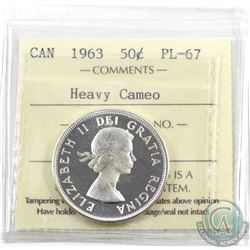 50-cent 1963 ICCS Certified PL-67 Heavy Cameo