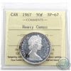 Image 1 : 50-cent 1967 ICCS Certified SP-67 Heavy Cameo. Strong cameo on portrait, should be ultra.