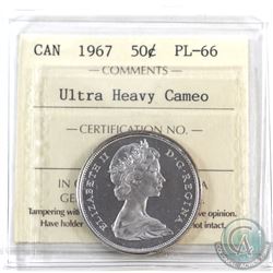 50-cent 1967 ICCS Certified PL-66 Ultra Heavy Cameo!