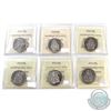 Image 2 : 50-cent 2005P, 2006P, 2007, 2008, 2016 & 2017 Coat of Arms ICCS Certified MS-66. 6pcs