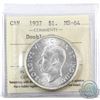 Silver $1 1937 Double HP ICCS Certified MS-64.