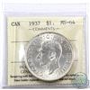 Image 1 : Silver $1 1937 ICCS Certified MS-64. An attractive full white coin with a soft satin finish.