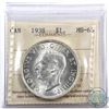 Image 1 : Silver $1 1938 ICCS Certified MS-63