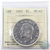 Image 1 : Silver $1 1945 ICCS Certified MS-62.