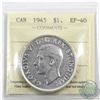 Image 1 : Silver $1 1945 ICCS Certified EF-40