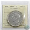 Image 1 : Silver $1 1945 ICCS Certified VF-30.