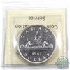 Image 2 : Silver $1 1947 Pointed 7, 4x HP ICCS Certified MS-60.