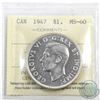 Image 1 : Silver $1 1947 Pointed 7 ICCS Certified MS-60