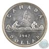 Image 3 : Silver $1 1947 Pointed 7 with Dot & 2x HP ICCS Certified MS-62