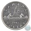 Image 3 : Silver $1 1947 Pointed 7 with Dot ICCS Certified EF-40.