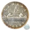 Image 3 : Silver $1 1948 PCGS Certified MS-62. Nice white key date coin with golden toning around both sides o