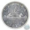 Image 3 : Silver $1 1948 ICCS Certified MS-62! A well struck coin with some light tones and plenty of underlyi