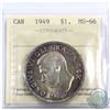 Image 1 : Silver $1 1949 ICCS Certified MS-66. Attractive hues of deep violet and light golden toning.
