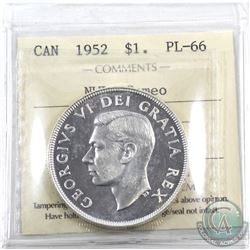 Silver $1 1952 NWL ICCS Certified PL-66 Cameo! A pristine coin with exceptional eye appeal!