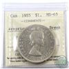Image 1 : Silver $1 1955 Arnprior with Die Break ICCS Certified MS-63.