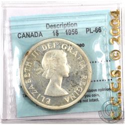 Silver $1 1956 CCCS Certified PL-66 Ultra Heavy Cameo