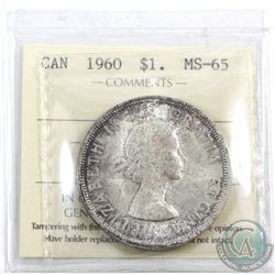 Silver $1 1960 ICCS Certified MS-65