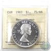 Image 1 : Silver $1 1962 ICCS Certified PL-66 Heavy Cameo.