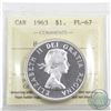 Image 1 : Silver $1 1963 ICCS Certified PL-67 Heavy Cameo