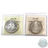 Image 2 : Silver $1 1965 LB Blt5 & 1965 SB Ptd5 ICCS Certified MS-64 Cameo. 2pcs