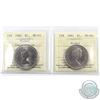 Image 1 : Nickel $1 1982 Constitution ICCS Certified MS-65 & 1985 ICCS MS-66. 2pcs