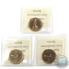 Image 2 : Loon $1 1994 Remembrance, 1996 & 1999 Numismatic BU ICCS Certified MS-66. 3pcs