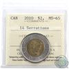 Image 1 : $2 2010 14 Serrations ICCS Certified MS-65