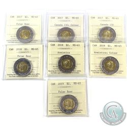 $2 2017 Polar Bear, 2017 Canada 150, 2017 Canada 150 Colour, 2018, 2018 Armistice, 2018 Armistice Co
