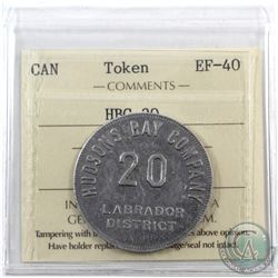 Hudson Bay Company 20 MB token Labrador District ICCS Certified EF-40