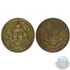 Image 2 : Hudson Bay Eastmain tokens. Lot includes a brass (1857) FT-2 1/2 Made Beaver EF-AU & (1857) FT-4 1/8