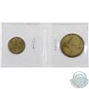 Image 3 : Hudson Bay Eastmain tokens. Lot includes a brass (1857) FT-2 1/2 Made Beaver EF-AU & (1857) FT-4 1/8