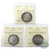 Image 1 : Jetons: Breton 511, 512 & 513 Silver Restrikes French Colonies ICCS Certified MS-65. 3pcs