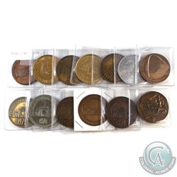 Group Lot of 13 Canadian National Exhibition Medallions from the 1970's (all different). 13pcs