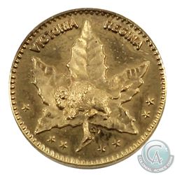 Scarce! Manitoba: 1898 $1/2 (50-cent) Manitoba Gold. This coin was made for the Regency Coin and Sta