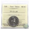 Image 1 : Test Token 1965 25-cent TT-25.6B ICCS Certified MS-62