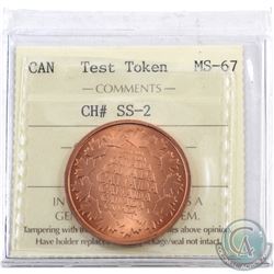 Test Token Salesman Sample Canada CH# SS-2 ICCS Certified MS-67